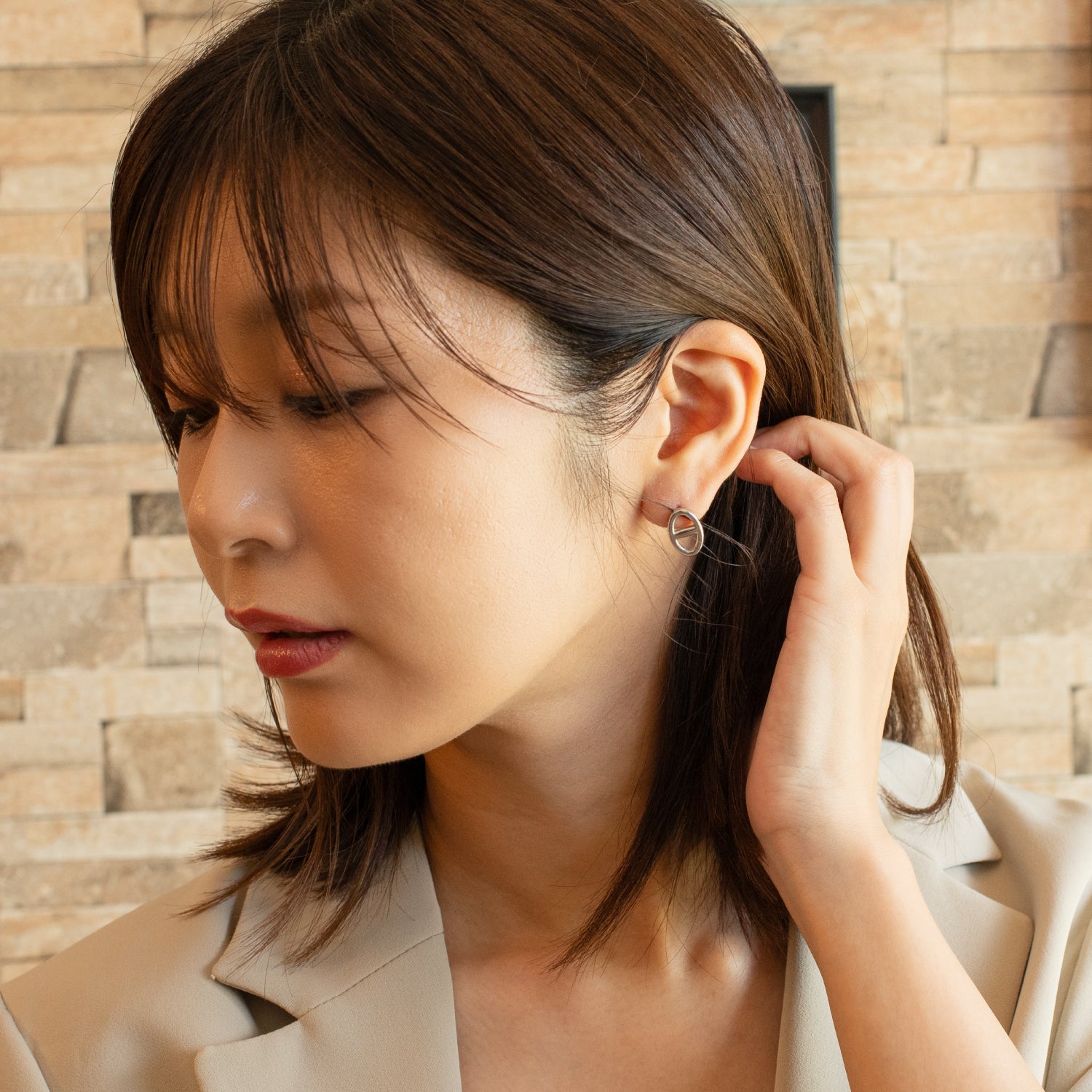 Anchor earrings silver