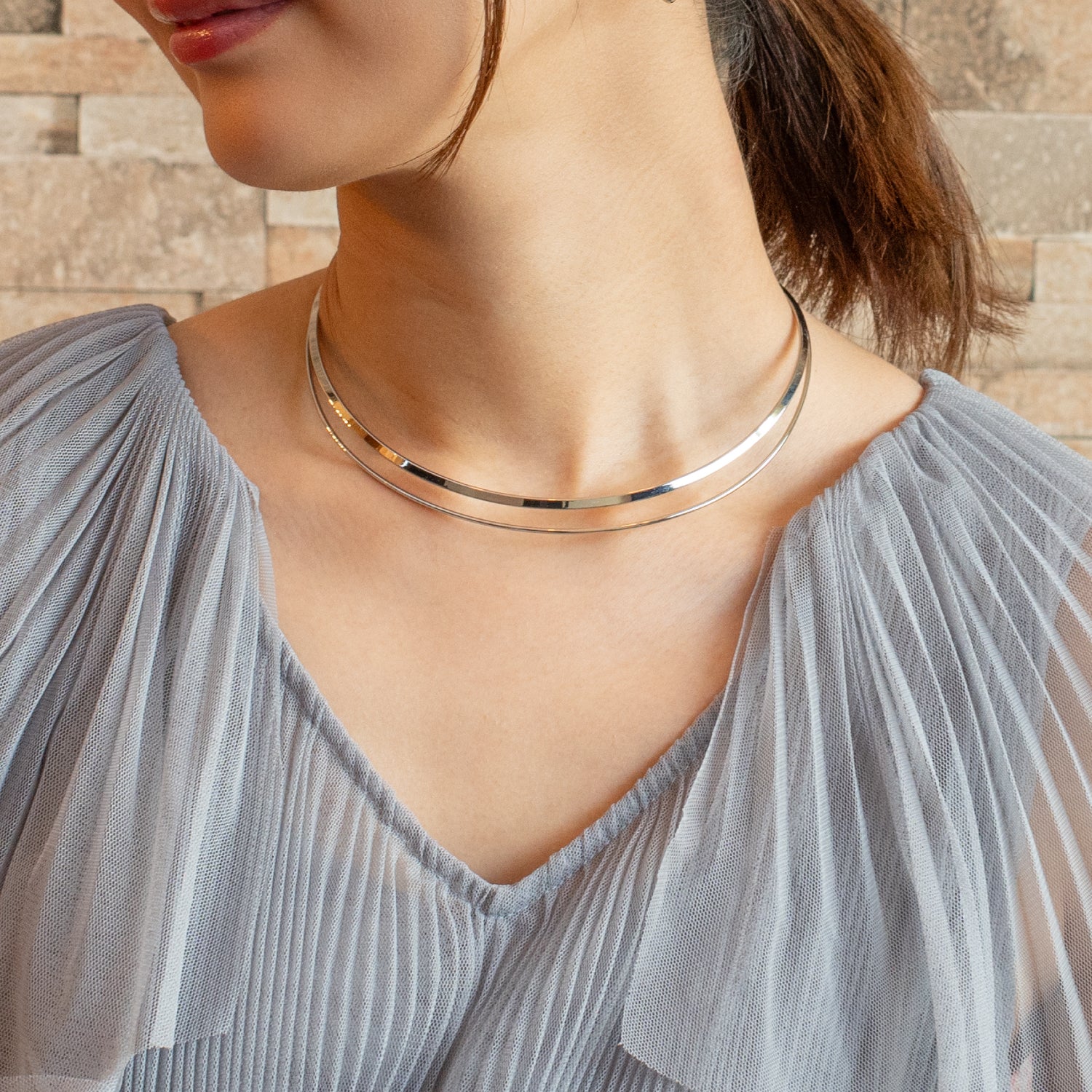Stainless Steel Choker Silver