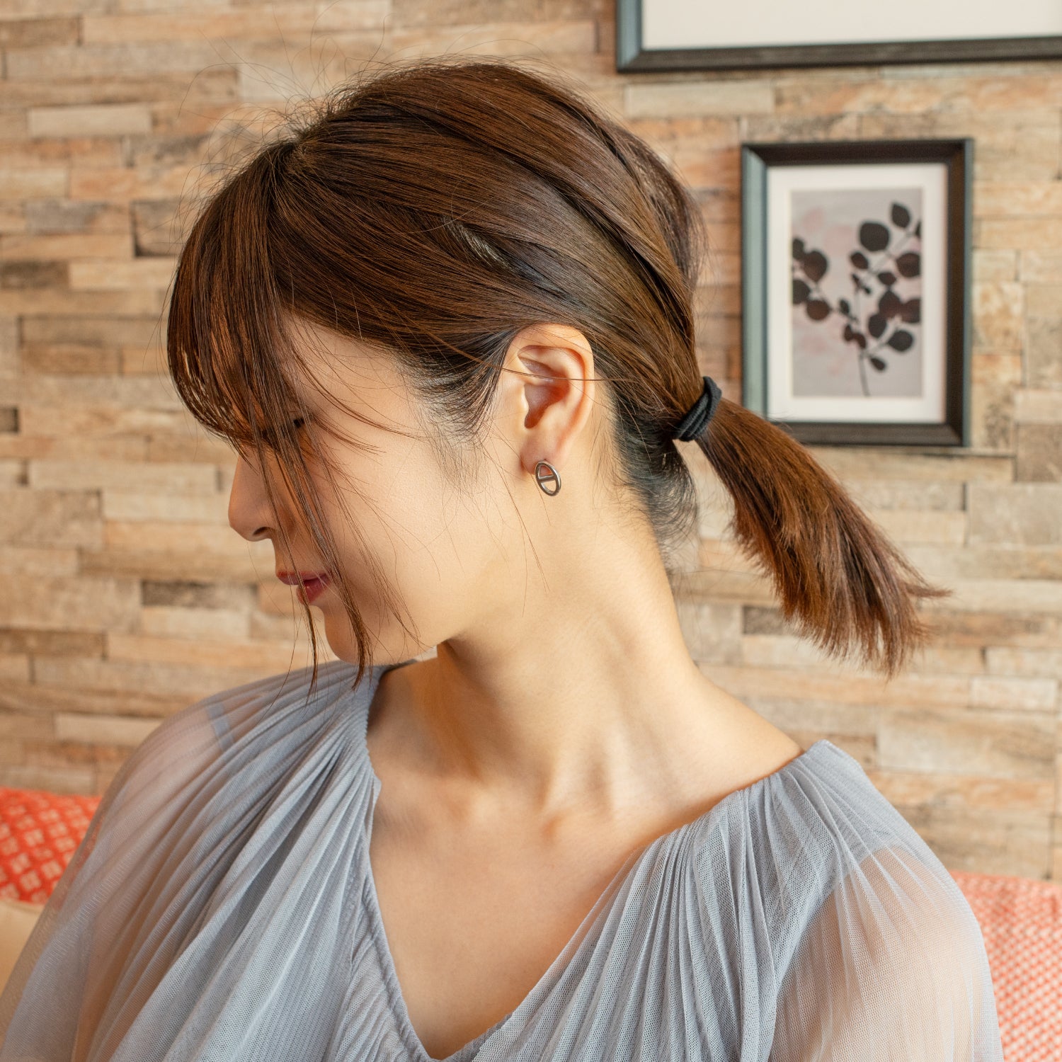 Anchor earrings silver
