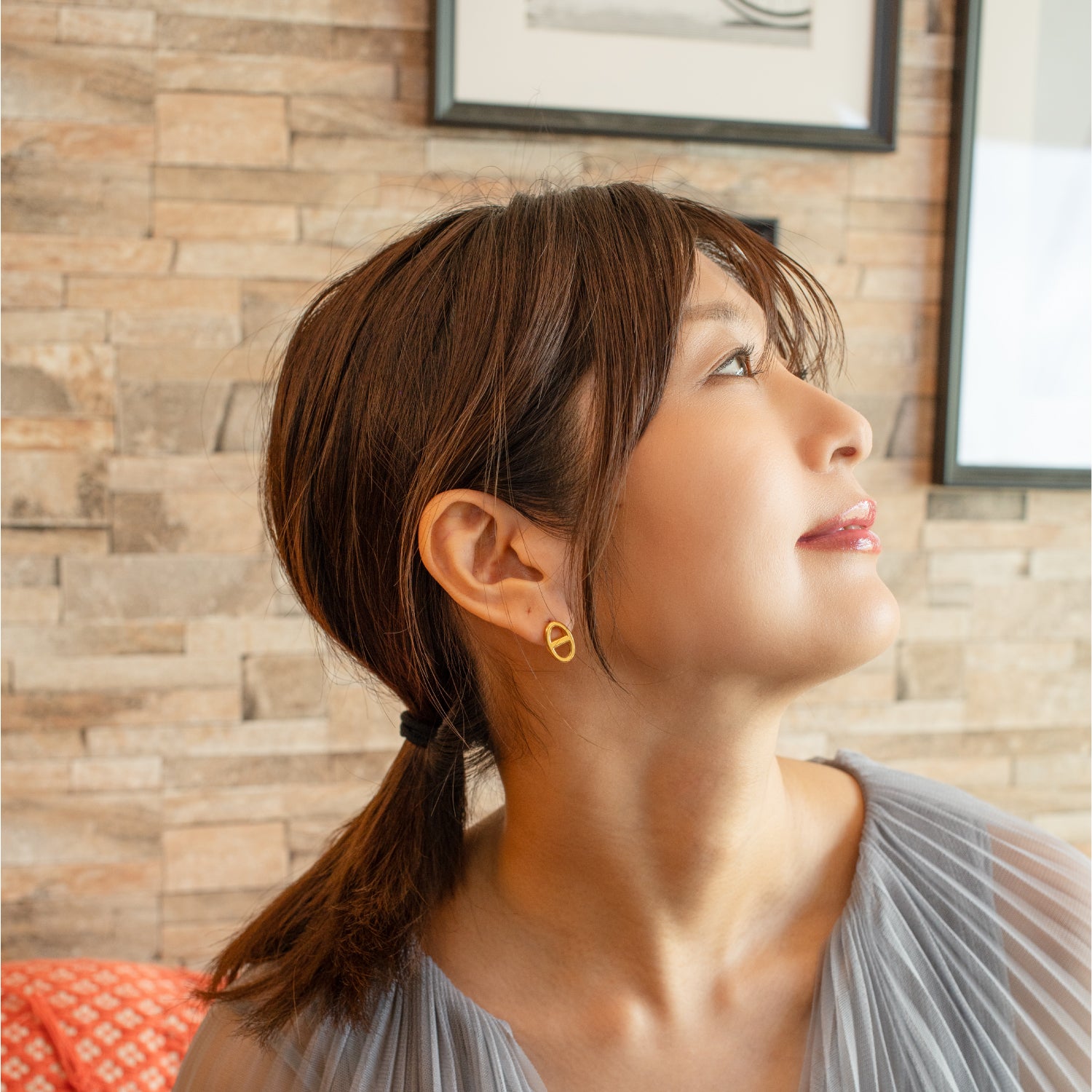 Anchor earrings gold
