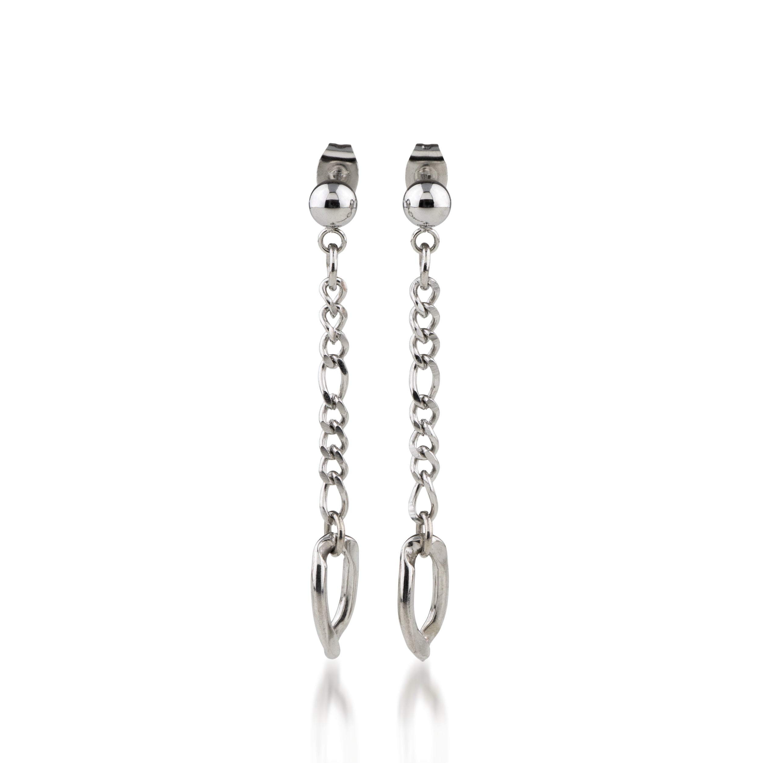 Chain Earrings D Silver