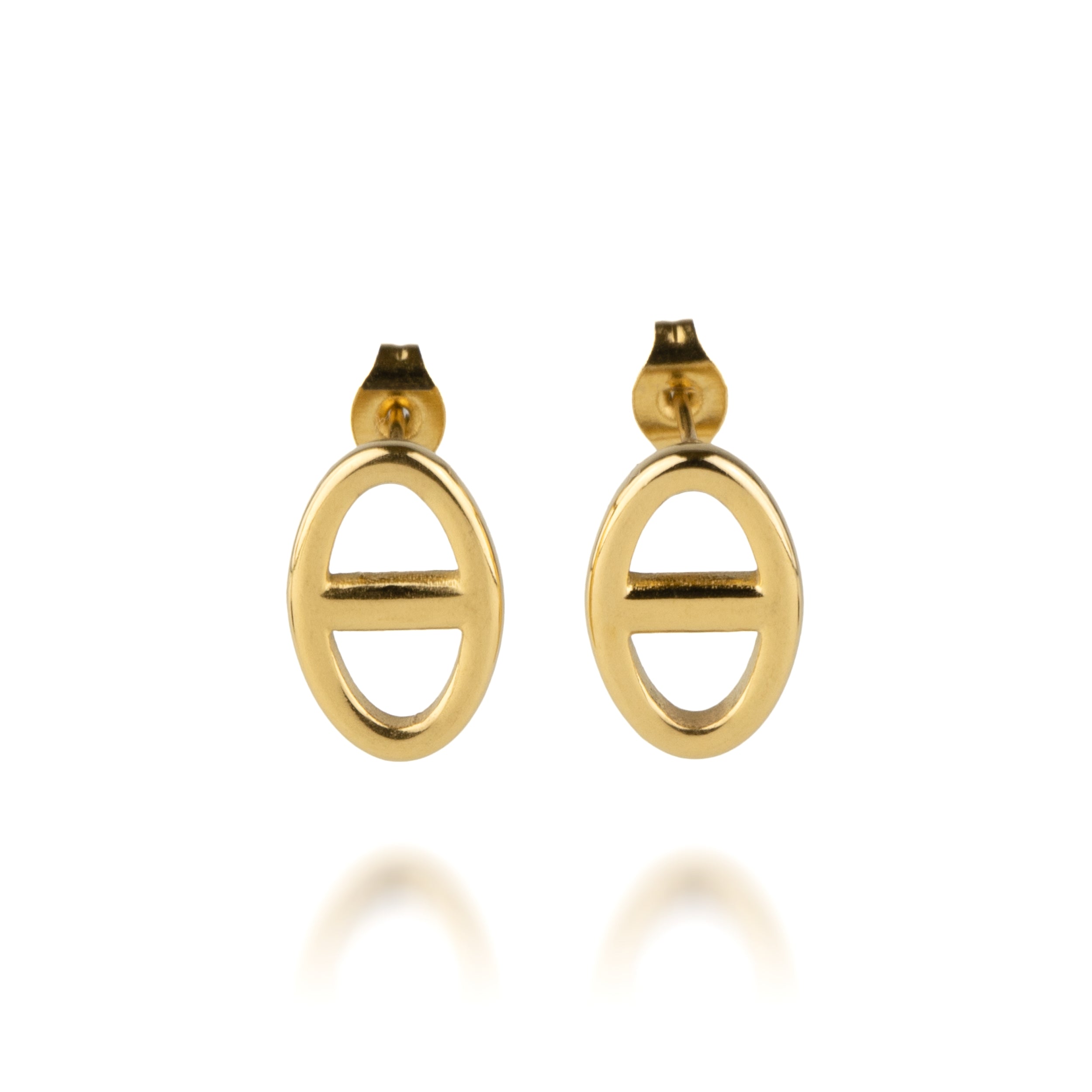 Anchor earrings gold