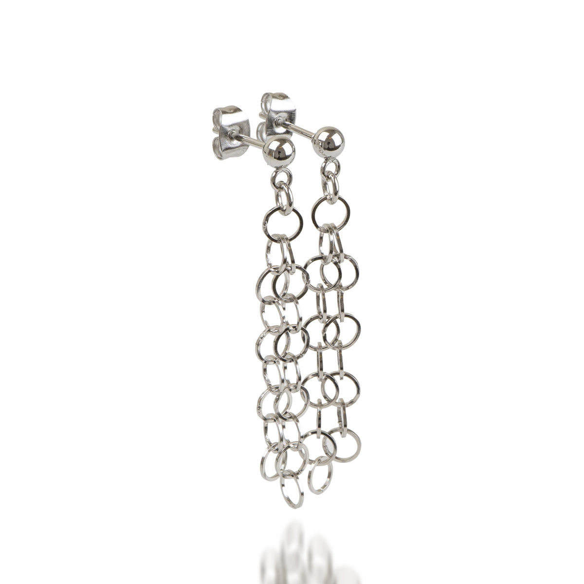 Chain Earrings C Silver