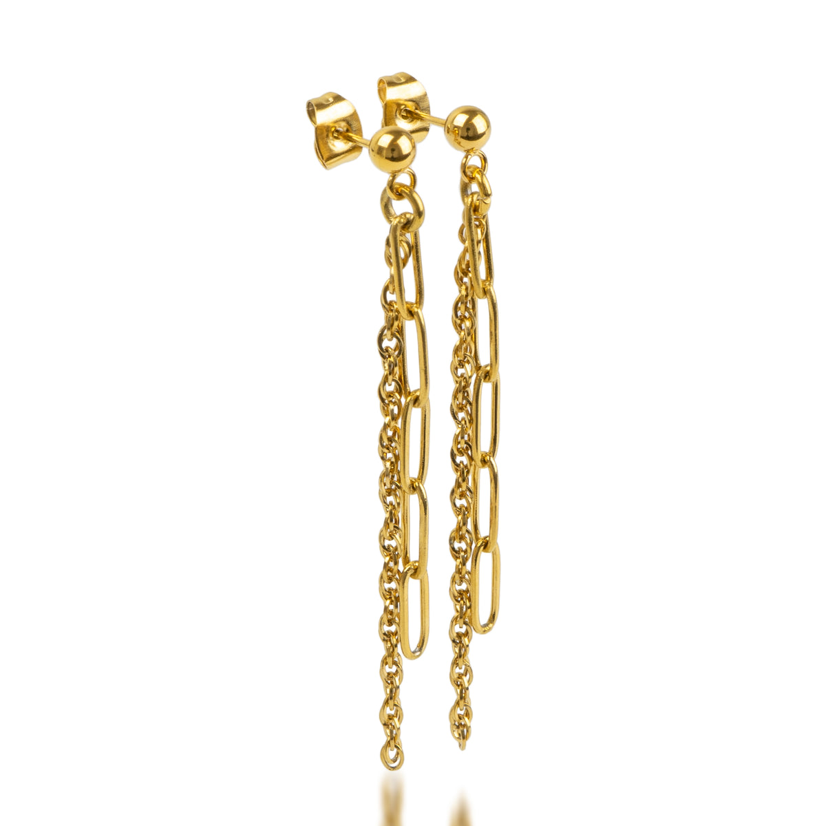 Chain earrings B Gold