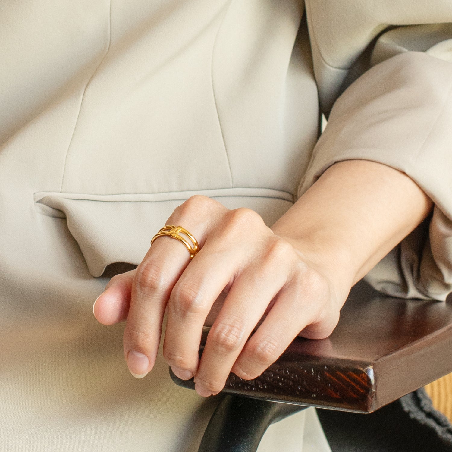 2way ear cuff ring buckle