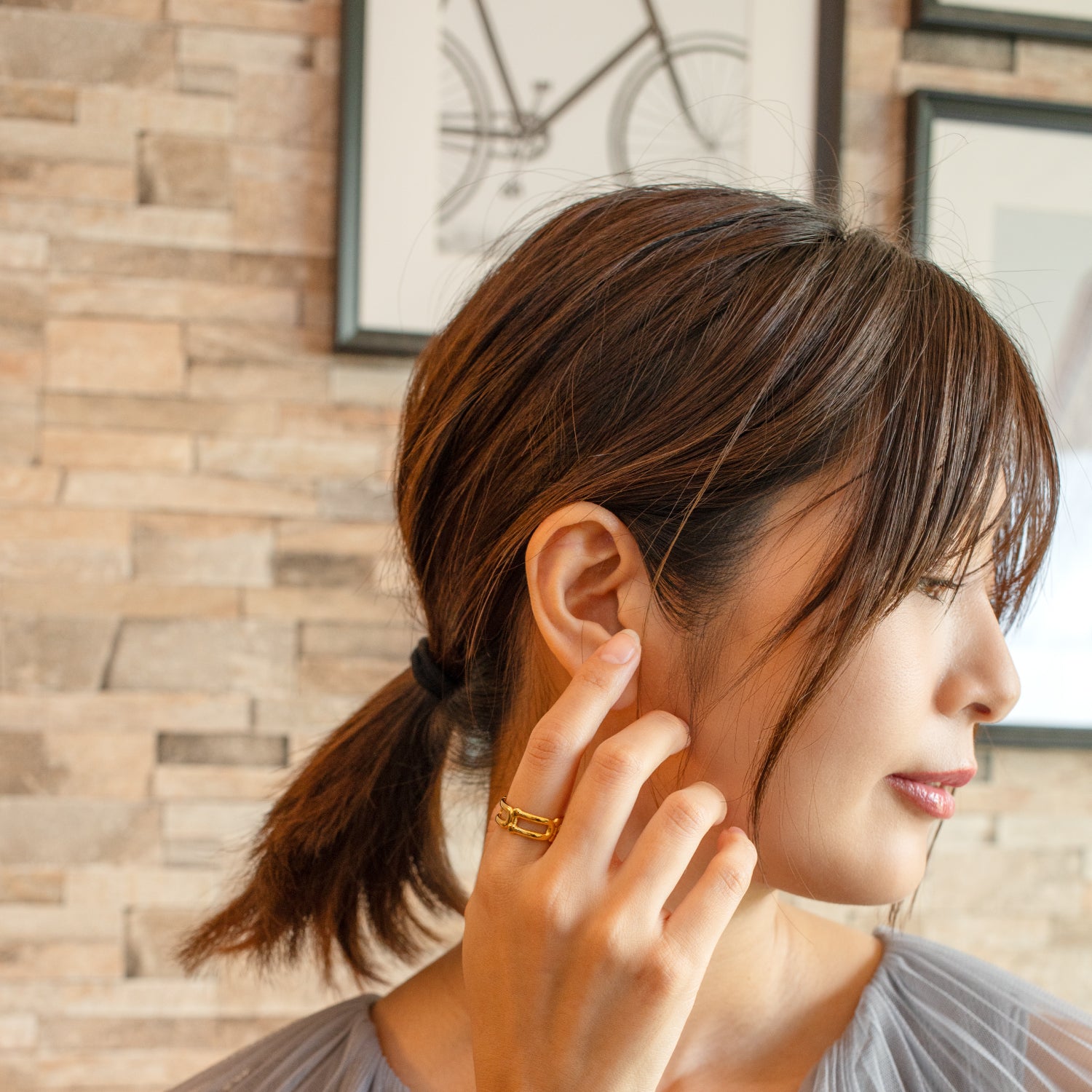 2way ear cuff ring buckle