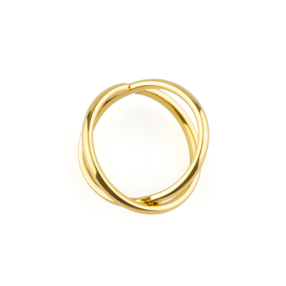 2way Cross Ring Gold