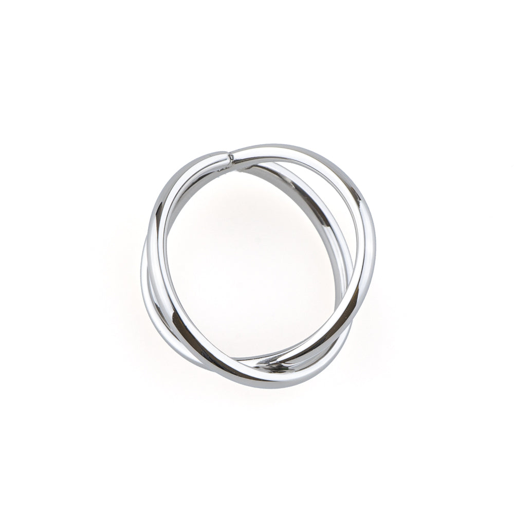 2way Cross Ring Silver