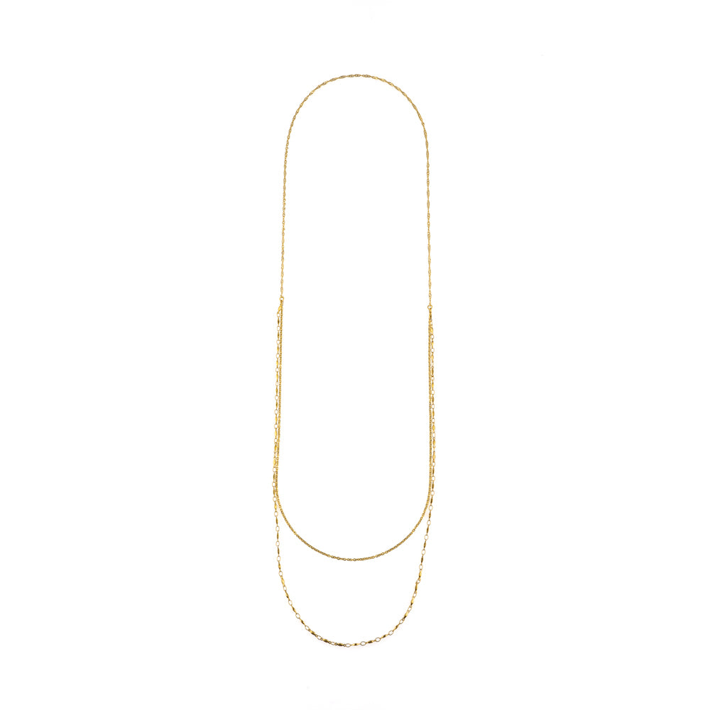 4way long necklace B gold