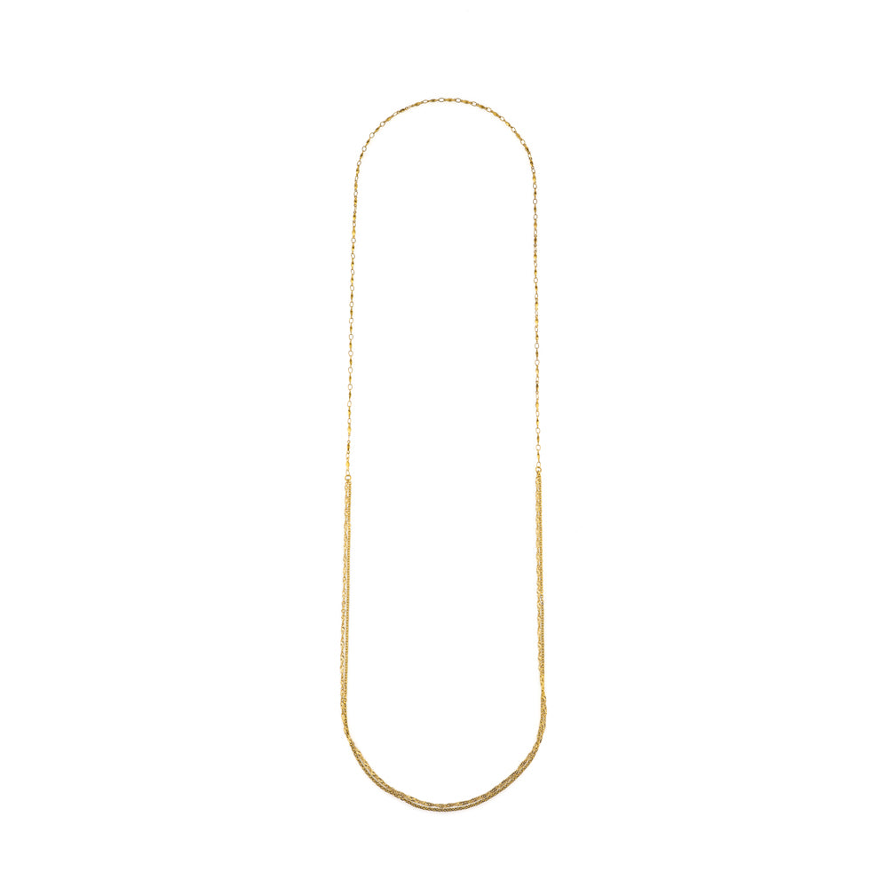 4way long necklace B gold