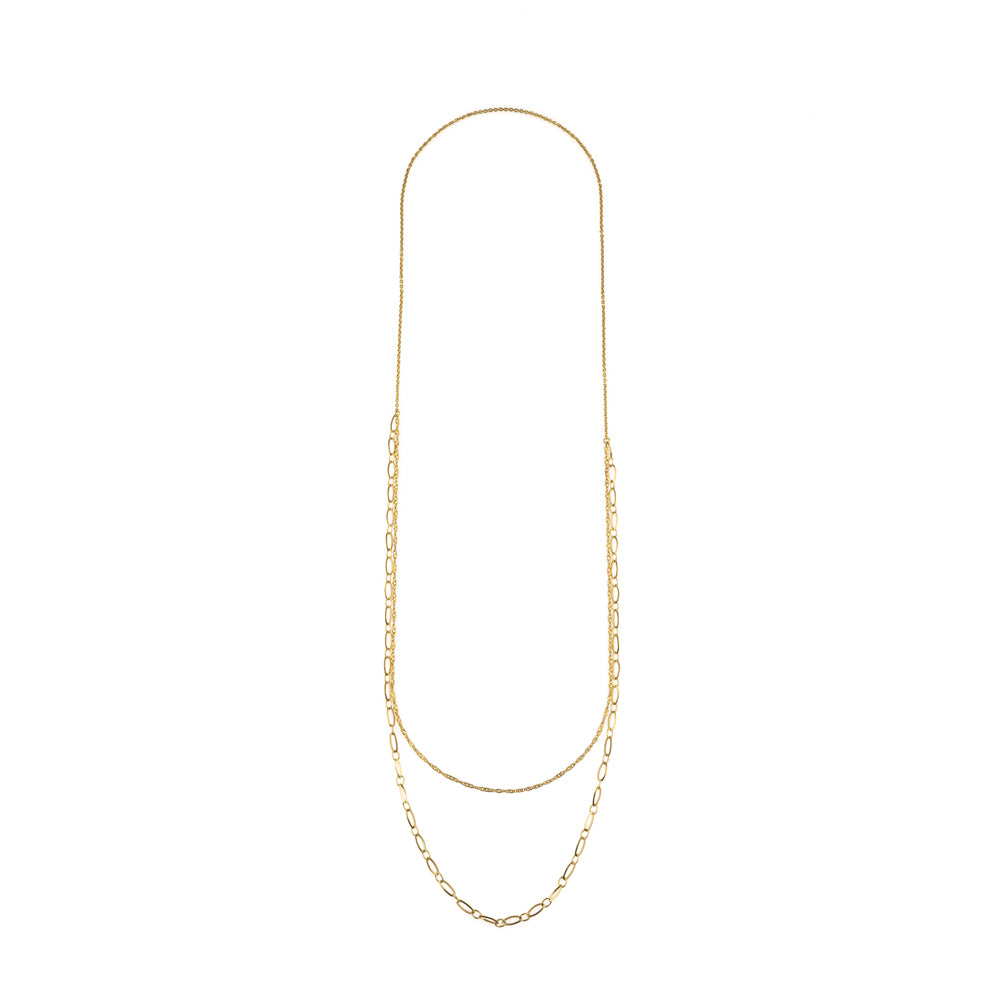 4way long necklace C gold