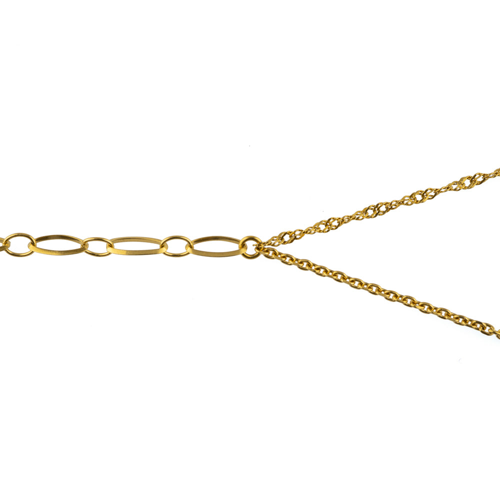 4way long necklace C gold