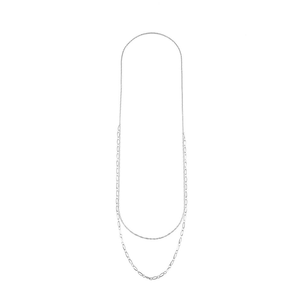4way long necklace C silver