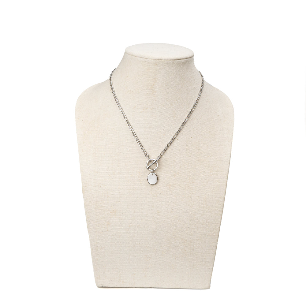 Mantel Oval Necklace Silver