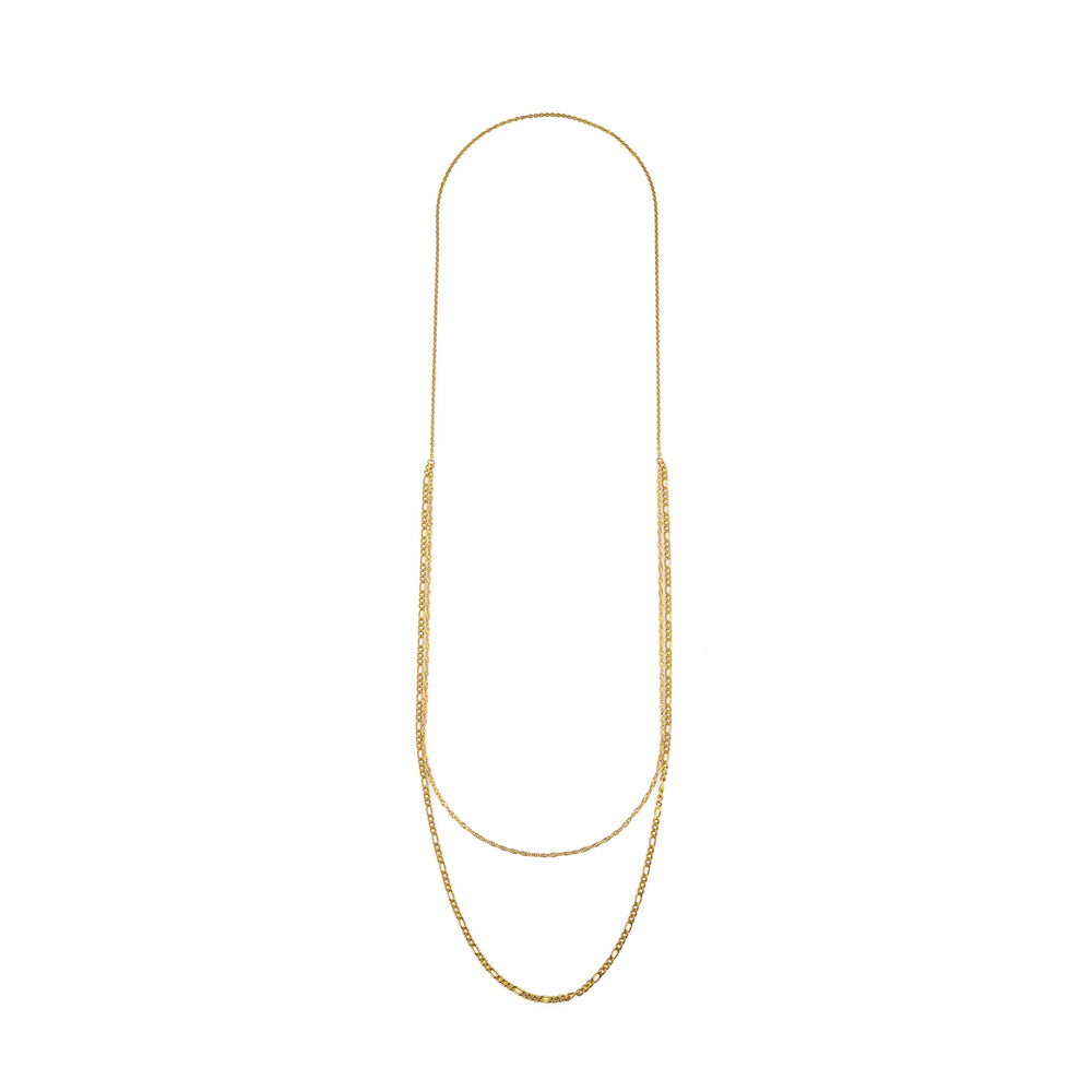 4way long necklace A gold