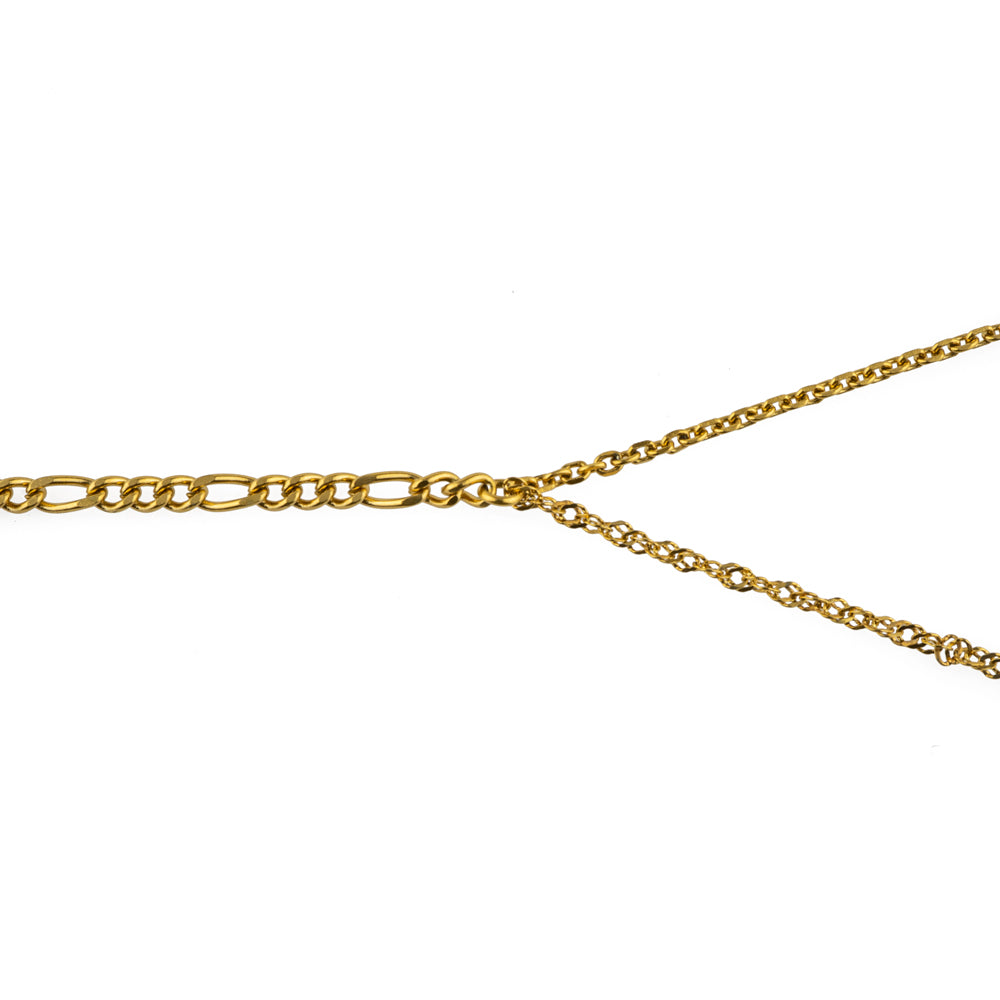 4way long necklace A gold
