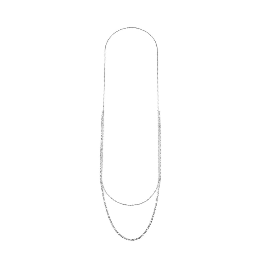 4way long necklace A silver