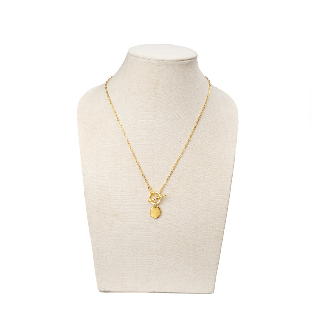 Mantel Oval Necklace Gold