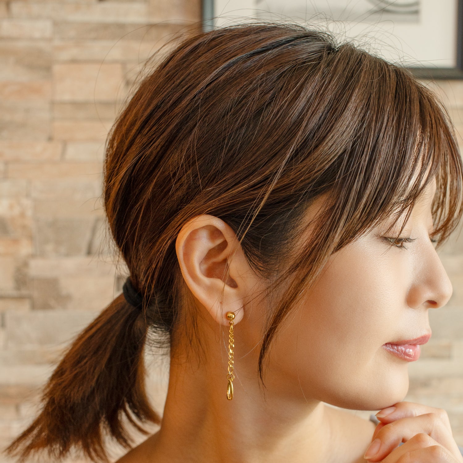 Chain Earrings D Gold