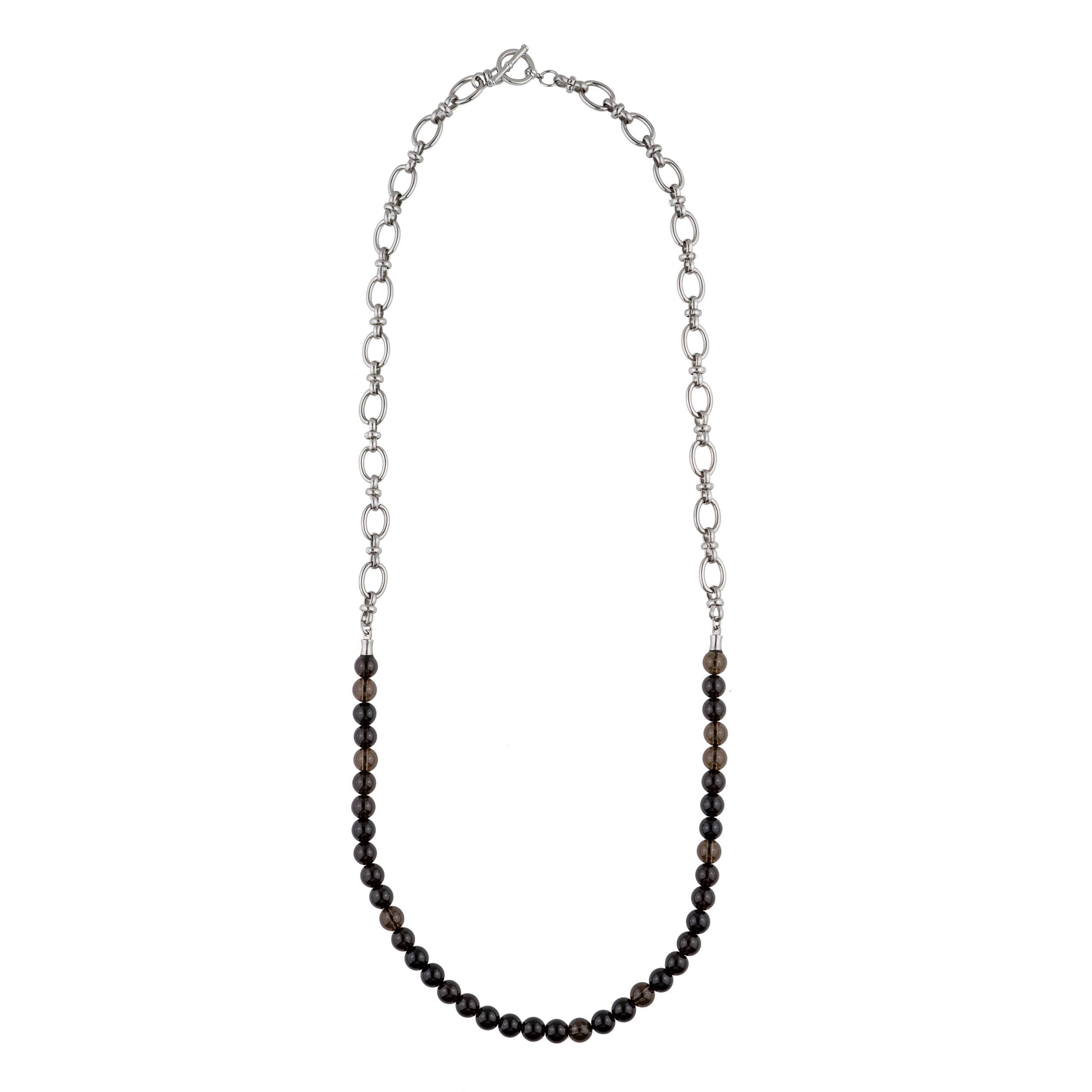Pearl & Chain Necklace Silver
