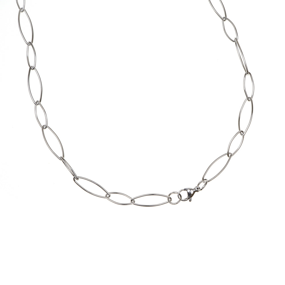 Link Chain Necklace A Silver